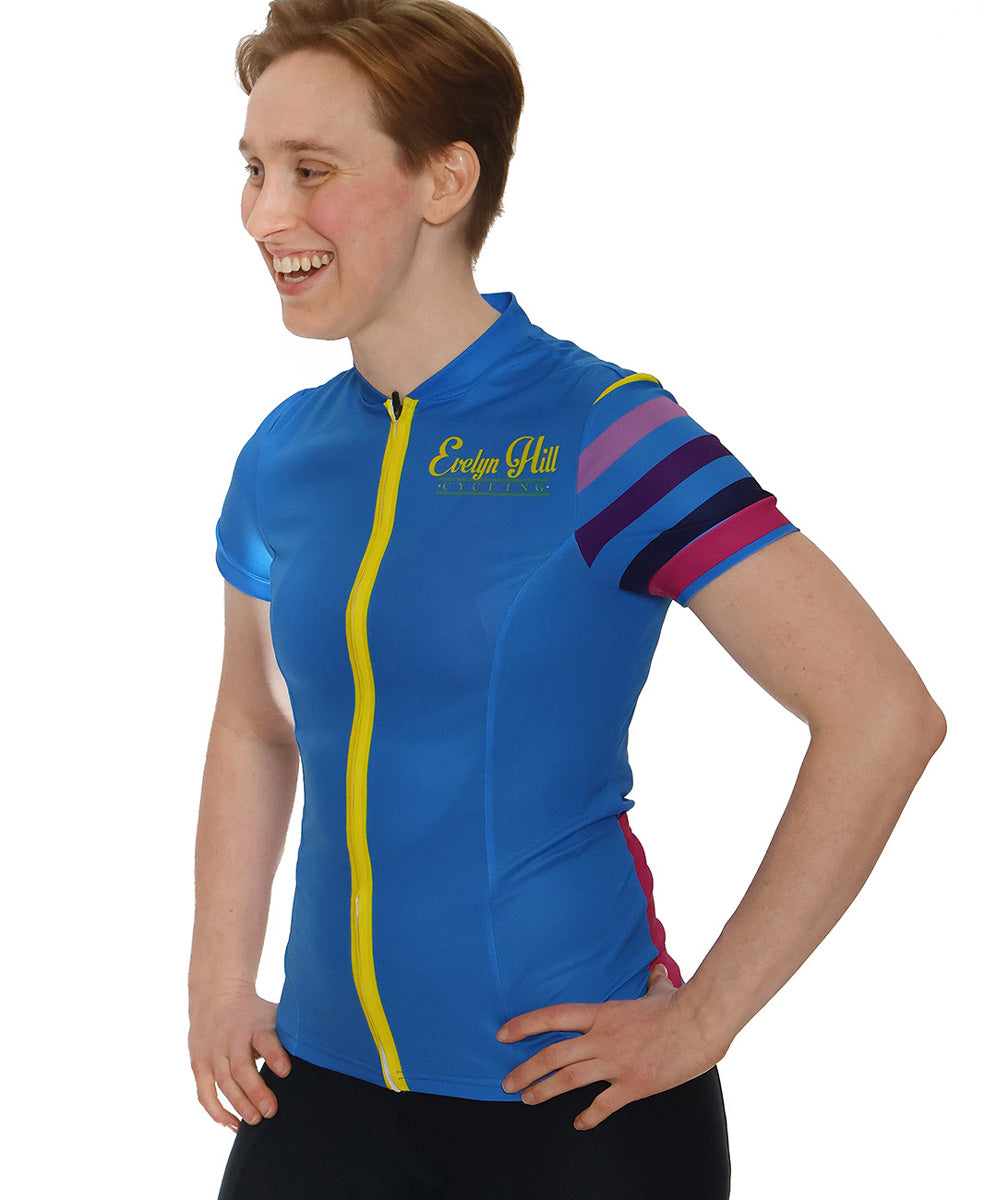 Striped Blue Short Sleeve Jersey