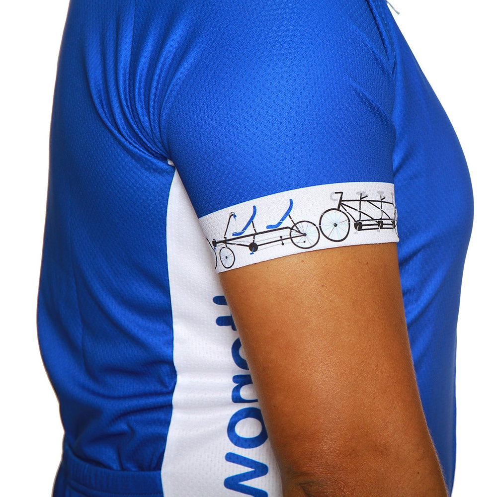 Men's Blue Bikes Short Sleeve Jersey