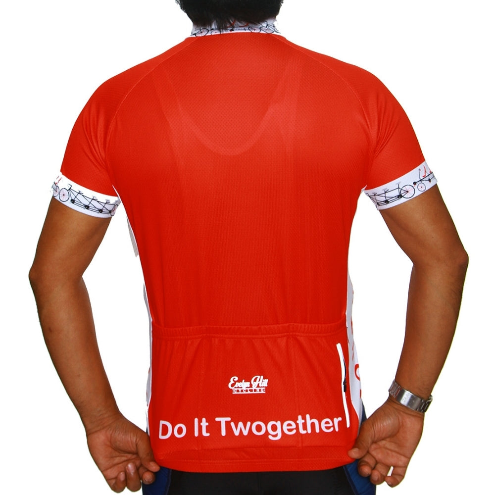 Men's Red Bikes Short Sleeve Jersey
