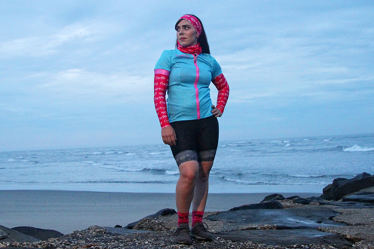 Pink Logo Arm Warmers