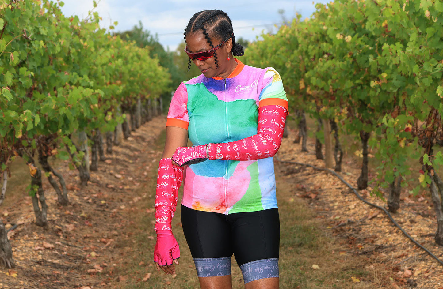 Pink Logo Arm Warmers