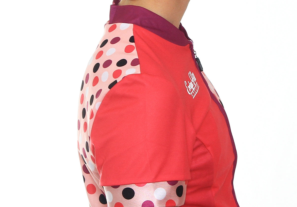 Pink Polka Dot Short Sleeve Jersey