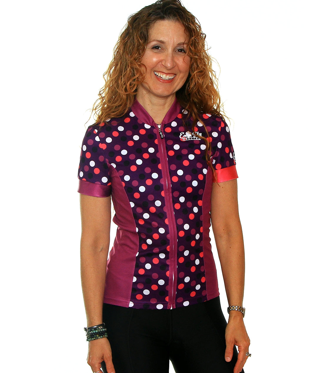 Purple Polka Dot Short Sleeve Jersey