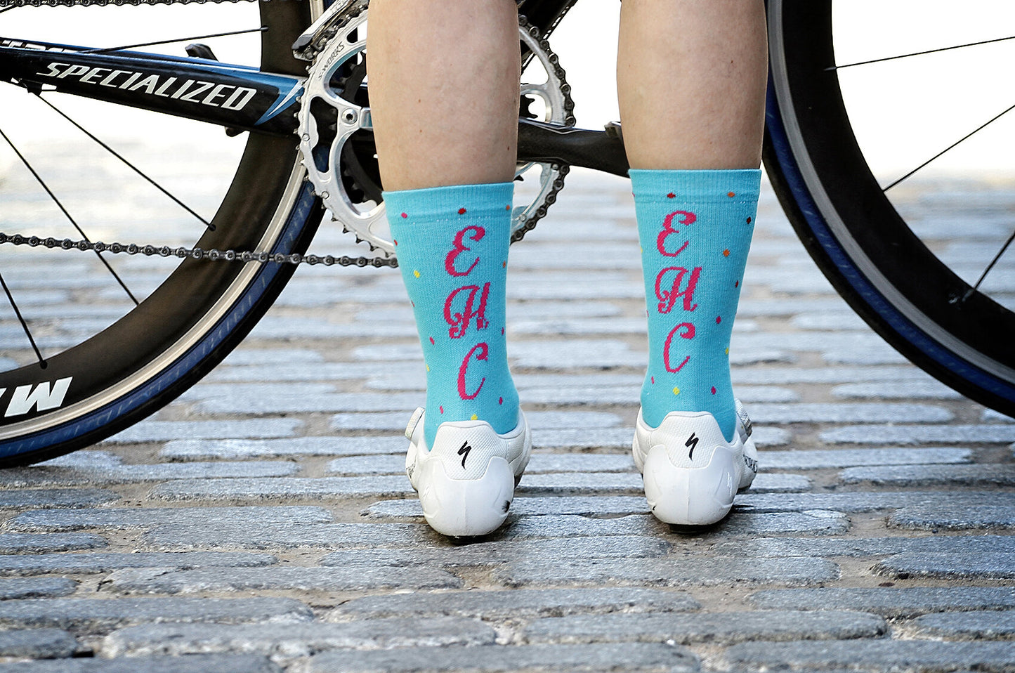 Turquoise Confetti Socks