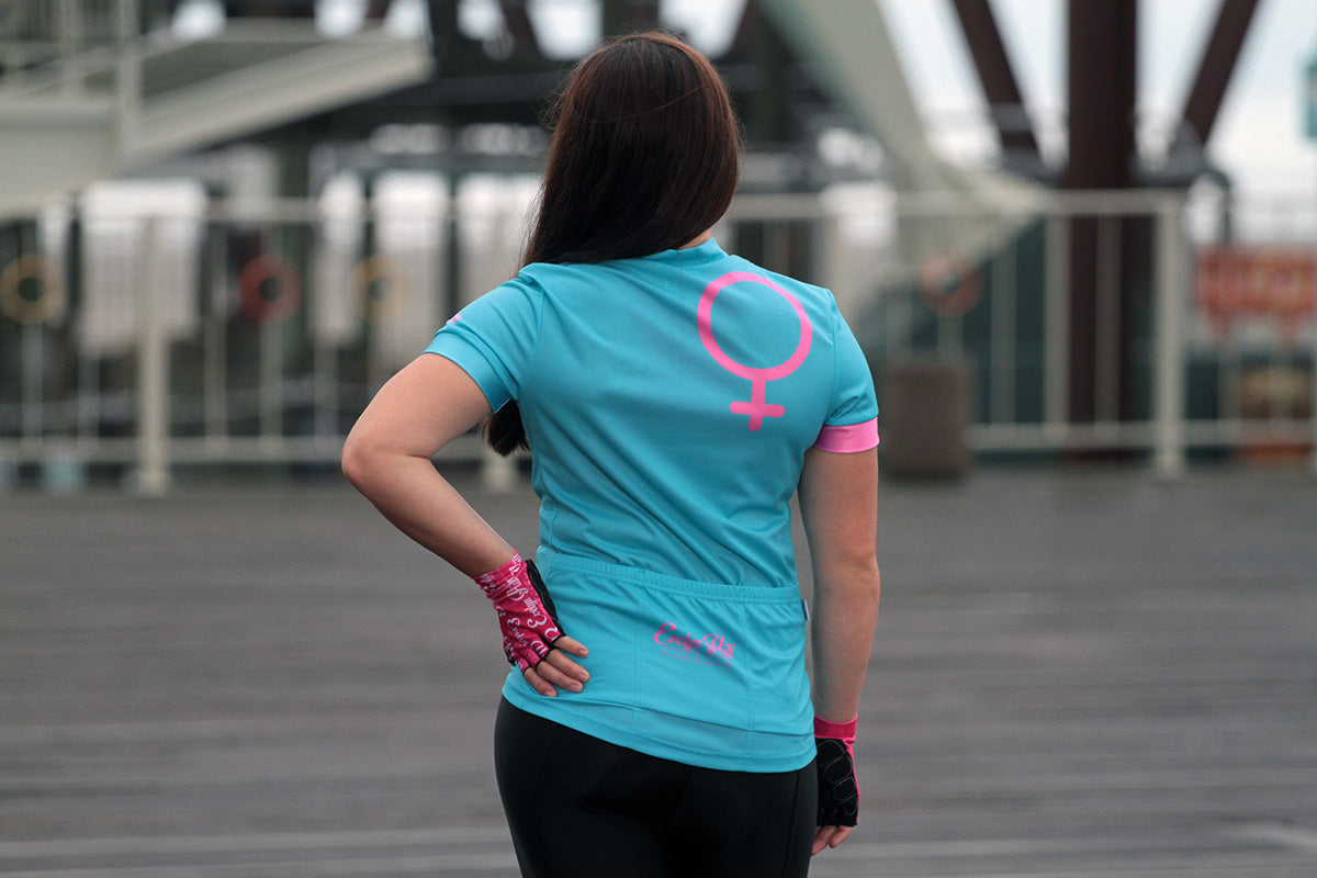 Turquoise Female Short Sleeve Jersey